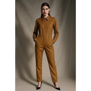 Combine de Filles Le Bleu de Travail Jumpsuit Camel
